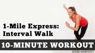 '1 Mile Express Interval Walk - Low Impact Cardio You Can Do At Home In A Small Space!'