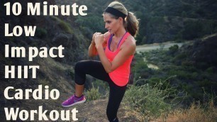 '10 Minute Low Impact Cardio HIIT Workout--Quiet Workout with High Intensity Intervals'