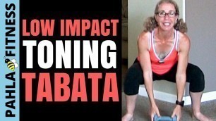 'DUMBBELL TABATA | 25 Minute LOW IMPACT Cardio Toning, High Intensity Weights Workout without Jumping'