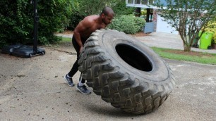 'FUNCTIONAL Leg Workout for Football/Track Athletes *Tire Drills*'