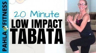 'LOW IMPACT Cardio TABATA | 20 Minute Home Workout WITHOUT JUMPING'