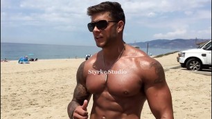 'Colin Wayne Fitness Model Malibu Beach Photo Shoot Styrke Studio'
