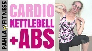 'AMRAP | Low Impact CARDIO, KETTLEBELL Strength + Standing ABS | 30:00 Home Workout without Jumping'