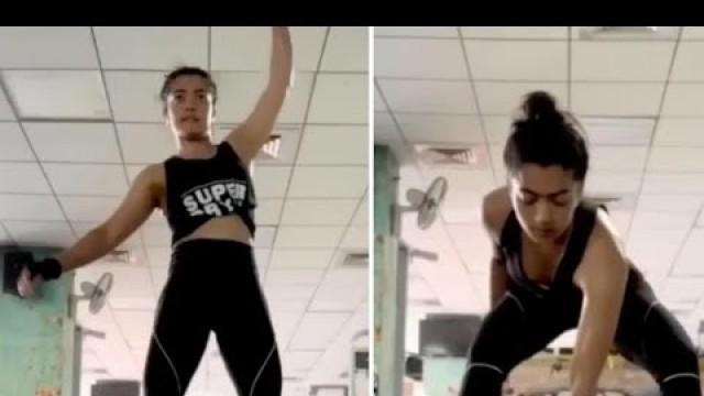 'Rashmika Mandanna Workout video | Rashmika Fitness Workout video'