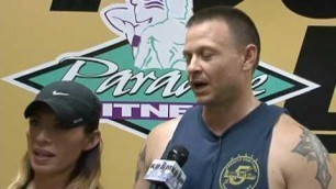 'Isa\'s at Paradise Fitness Center talking to COR-6 fitness participants'