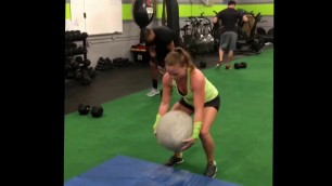 'Atlas Stone To Shoulder 135lbs By Female Phenom Fire Rescue'