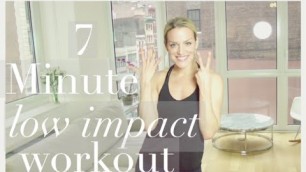 '7 minute LOW IMPACT CARDIO WORKOUT! BUSY BABE WORKOUT'