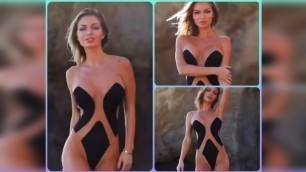 'Hot Model doing Photoshoot in Black Bikini || Bikini Babes 