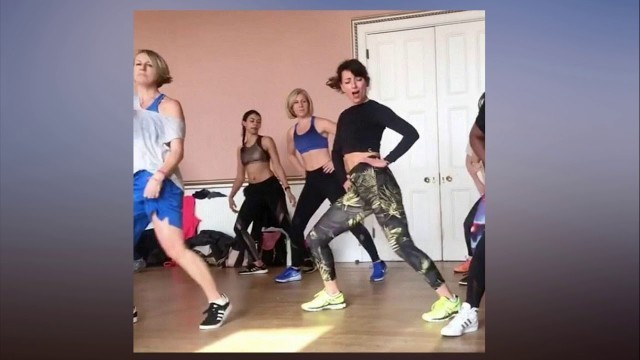 'Davina McCall posts video of very energetic dance cla ss'