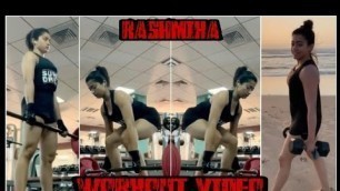 'Rashmika mandanna workout video part 2 / Rashmika hot fitness videos'