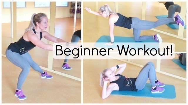 'Complete 30 min. Beginner Workout - Oefeningen voor thuis'