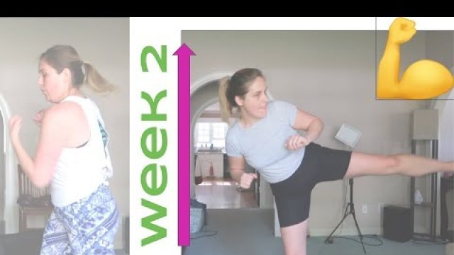 'Quarantine fitness routine Week 2! #workout #results #fitness #popsugarfitness'