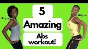 '5 Standing Abs Workout For Women Over 50 | Kukuwa Fitness'