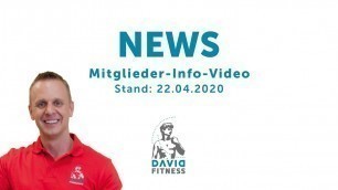 'Grüße aus dem DAVID Fitness in Wiesbaden! Onlinetraining für Zuhause!'
