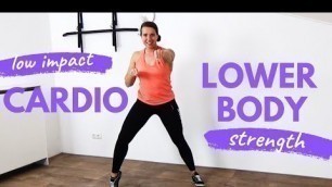 '28 Minute Low Impact Cardio & Lower Body Strength Workout for Bad Knees - with Dumbbells'