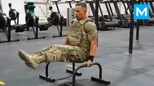 'STRONGEST Soldier in Army Gym - Diamond Ott | Muscle Madness'