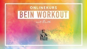 'Bein Workout mit Ruth - David Fitness Onlinekurse für Zuhause!'