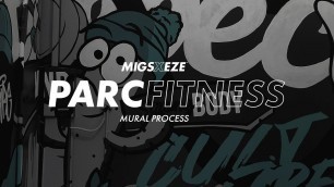 'Migs x Eze | Mural Art Process Time Lapse | PARC Fitness Australia'