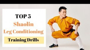 'Top 5 Shaolin Kung Fu Leg Strengthening Conditioning Training Drills'