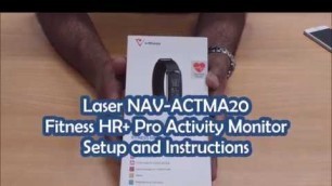 'Laser NAV-ACTMA20 Fitness HR+ Pro Activity Monitor Setup and Instructions'