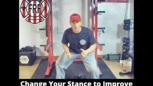 'Firefighter Functional Fitness Tip -Change your stance for better performance.'