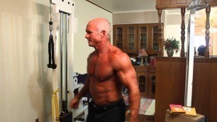 'Dean Colfax bodybuilder posing fitness over 50 athlete'