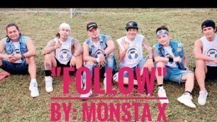 '\"Follow\" by : monsta x | team 90\'s  pmadia | dance fitness | k pop dance | Zumba | pmadia  (team 90\''