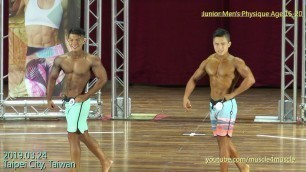 '健美 20190324 Physique & Fitness Model in Taipei , Taiwan - Junior men  Age 16 to 20  PK Show'