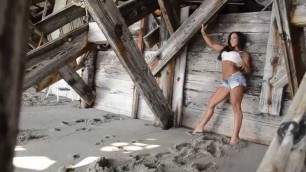 'Bikini Fitness Model, Michele D\'Angona: IFBB Pro Malibu Beach Photo shoot'