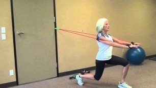 'Fitness Over 50: Forward Lunge with Band'