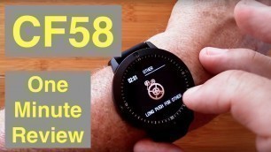'CF58 IP67 Waterproof Blood Pressure Fitness Smartwatch: One Minute Overview'
