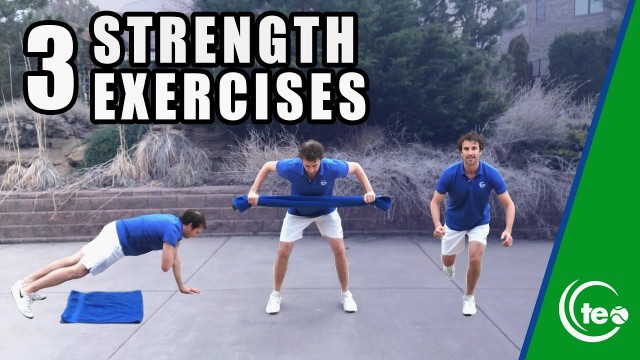 '3 Exercises For Tennis Players | STRENGTH FITNESS WORKOUT'