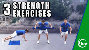 '3 Exercises For Tennis Players | STRENGTH FITNESS WORKOUT'