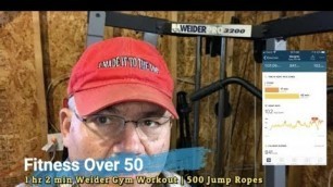 'Fitness Over 50 | 1 hr 2 min Weider Gym Workout | 500 Jump Ropes'