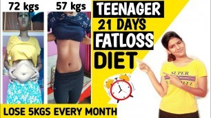 'How to lose weight for teenagers||Teenagers diet plan||simple tips n tricks||lose 5kgs in 1 month'