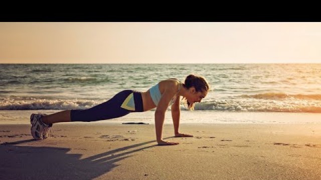 'Fitness drills for tennis players. Summer beach practice.'