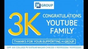 'YouTube 3K subscriber\'s | H GROUP FITNESS HUB'