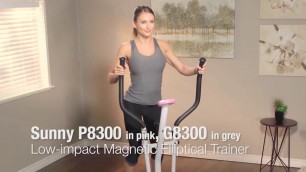 'Sunny Health & Fitness P8300 Pink Magnetic Elliptical Trainer'