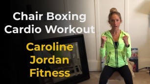 'Chair Boxing Cardio Workout. HARD Seated Exercise Video.'