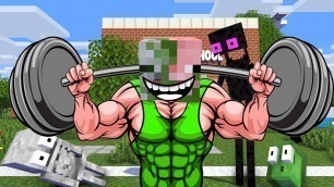 'Monster School : BECAME STRONG FITNESS Challenge - Funny Minecraft Animation'