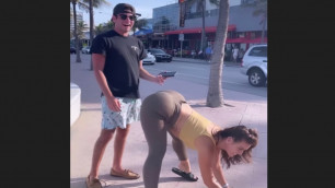 'Sex position prank with man in public | Booty 