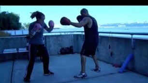 'Postpartum Workout - Boxing Pad Work - Kickboxing Training - New Moms'