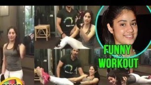 'Visuals Of Janhvi Kapoor\'s FUNNY Workout | Viral Video | Mango News'