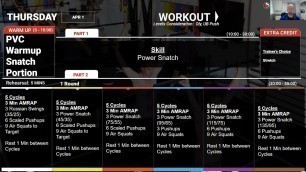 'LMI Fitness - Group CrossFit Workout Brief 3/29 - 4/3'