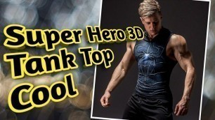 'Superhero 3D printing bodybuilding stringer tank top men High elasticity fitness vest muscle guys'
