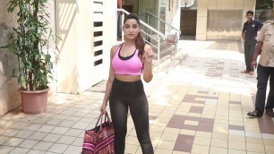 'Hot & Bold Nora Fatehi Looks Fitness Chic In Pink Sports Bra Snapped By Media Outside Dance Class'