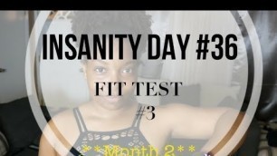 'Insanity Workout Month 2| Fit Test #3| Day 36 w/Weight & Body Results| LesaJ'