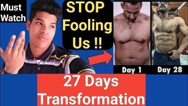 'Tarun Gill 27 Days Transformation with No supplements | Really?? 