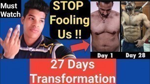 'Tarun Gill 27 Days Transformation with No supplements | Really?? 