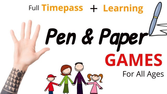 'Pen and Paper Games in Hindi | 90\'s games| Funny Indoor Games | Childhood Games'